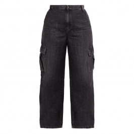 Marina Rinaldi Denim Cargo Jeans Black - Plus Size Collection