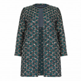 Marina Rinaldi polka dot brocade long jacket - Plus Size Collection