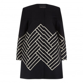 Marina Rinaldi Long wool mix chevron Jacket - Plus Size Collection