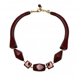 Marina Rinaldi red and aubergine NECKLACE - Plus Size Collection