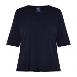 Persona By Marina Rinaldi Fine Knit Sweater Navy  - Plus Size Collection