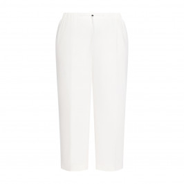 Persona by Marina Rinaldi Cropped Milano Jersey Trouser White - Plus Size Collection