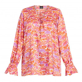 Persona by Marina Rinaldi Printed Twill Blouse Peach - Plus Size Collection