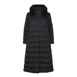 MARINA RINALDI LONG PUFFA COAT WITH FUR COLLAR - Plus Size Collection