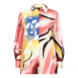 MARINA RINALDI PRINTED COTTON SHIRT - Plus Size Collection