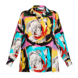 Marina Rinaldi Graphic Print Silk Shirt  - Plus Size Collection