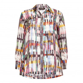 MARINA RINALDI PRINTED SILK SHIRT - Plus Size Collection