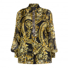 MARINA RINALDI BAROQUE PRINT SILK SHIRT - Plus Size Collection