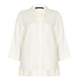 Marina Rinaldi ivory linen SHIRT - Plus Size Collection