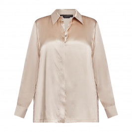 Marina Rinaldi Pure Silk Shirt Champagne - Plus Size Collection