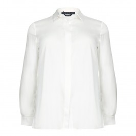 Marina Rinaldi ivory silk satin shirt - Plus Size Collection