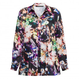 Marina Rinaldi Jewel Print Twill Shirt Black - Plus Size Collection