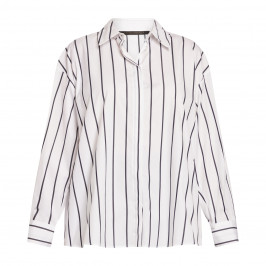 Marina Rinaldi Cotton Stripe Shirt  - Plus Size Collection
