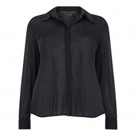 MARINA RINALDI LUREX JERSEY SHIRT BLACK - Plus Size Collection