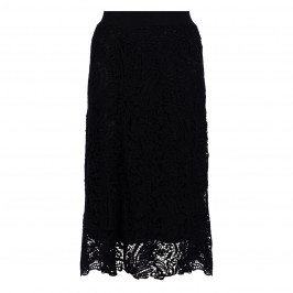 Marina Rinaldi Knitted Lace Skirt Black  - Plus Size Collection
