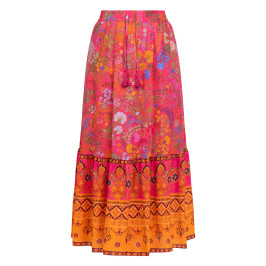 Marina Rinaldi Wildflower Maxi Skirt Hot Pink  - Plus Size Collection