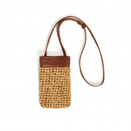 Marina Rinaldi Straw Phone Pouch - Plus Size Collection