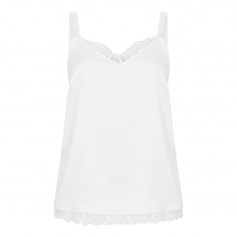 MARINA RINALDI SPORT SATIN CAMISOLE WHITE - Plus Size Collection