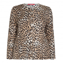 MARINA RINALDI KNITTED LEOPARD PRINT CARDIGAN - Plus Size Collection