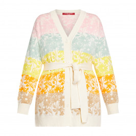 Marina Rinaldi Pure Cotton Cardigan Pastel Rainbow