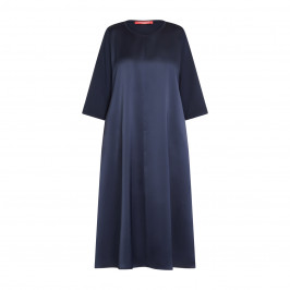Marina Rinaldi Satin and Jersey Dress Navy  - Plus Size Collection