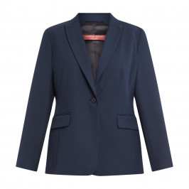 Marina Rinaldi Viscose Blend Blazer Navy  - Plus Size Collection