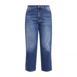 Marina Rinaldi Rhinestone Seam Denim Jeans  - Plus Size Collection