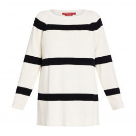 Marina Rinaldi Cotton Blend Stripe Tunic White - Plus Size Collection