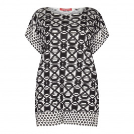 Marina Rinaldi black print tunic with border pattern - Plus Size Collection