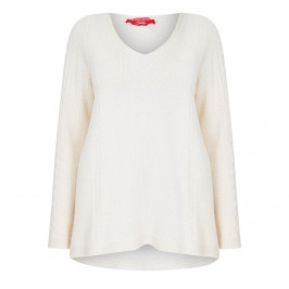 MARINA RINALDI CASHMERE BLEND JUMPER WHITE - Plus Size Collection