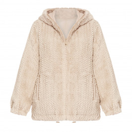 Marina Rinaldi Reversible Soft Textured Jacket Beige - Plus Size Collection