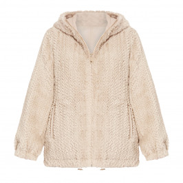 Marina Rinaldi Reversible Soft Textured Jacket Beige - Plus Size Collection