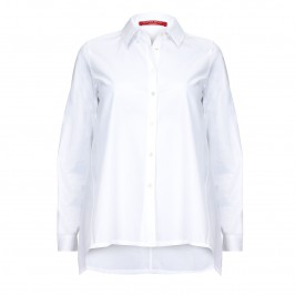 MARINA RINALDI WHITE COTTON SHIRT - Plus Size Collection