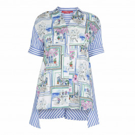 MARINA RINALDI PRINTED SHIRT 100% COTTON - Plus Size Collection