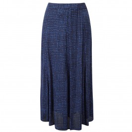 Marina Rinaldi BLUE CHECK MAXI SKIRT - Plus Size Collection