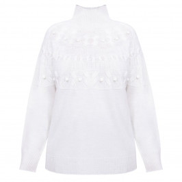 Marina Rinaldi Wool Blend Sweater Ivory  - Plus Size Collection