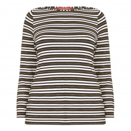 Marina Rinaldi Striped Jersey Sport Top  - Plus Size Collection