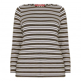 Marina Rinaldi Striped Jersey Sport Top  - Plus Size Collection