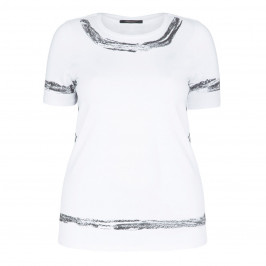 MARINA RINALDI CHARCOAL OUTLINE T-SHIRT - Plus Size Collection