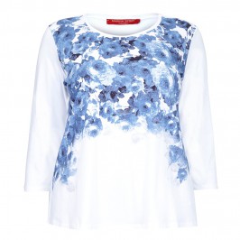 Marina Rinaldi china blue rose print top - Plus Size Collection