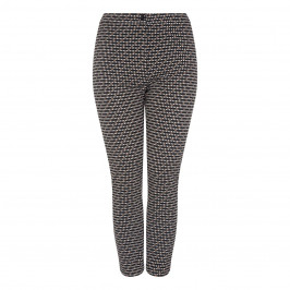 Marina Rinaldi PRINT BLACK JACQUARD TROUSERS - Plus Size Collection