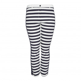 MARINA RINALDI HORIZONTAL STRIPE FRONT TROUSERS - Plus Size Collection