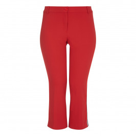 Marina Rinaldi red flared ankle grazer TROUSERS - Plus Size Collection