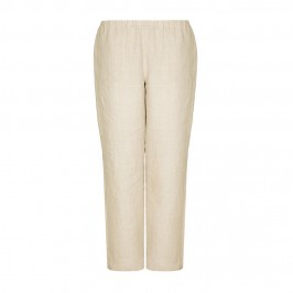 MARINA RINALDI sand linen TROUSERS - Plus Size Collection