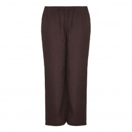 MARINA RINALDI chocolate linen TROUSERS - Plus Size Collection