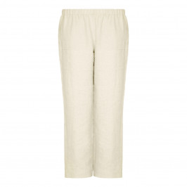 Marina Rinaldi stone pure linen TROUSERS - Plus Size Collection