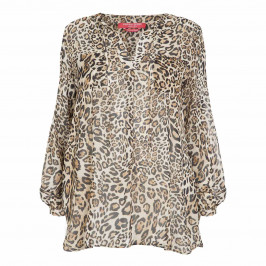 MARINA RINALDI ANIMAL PRINT CHIFFON TUNIC  - Plus Size Collection