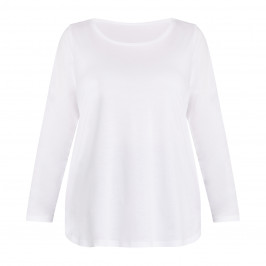 MARINA RINALDI JERSEY TOP WHITE  - Plus Size Collection