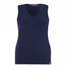 MARINA RINALDI navy cotton jersey VEST - Plus Size Collection