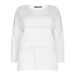 Marina Rinaldi sheer stripe SWEATER - Plus Size Collection